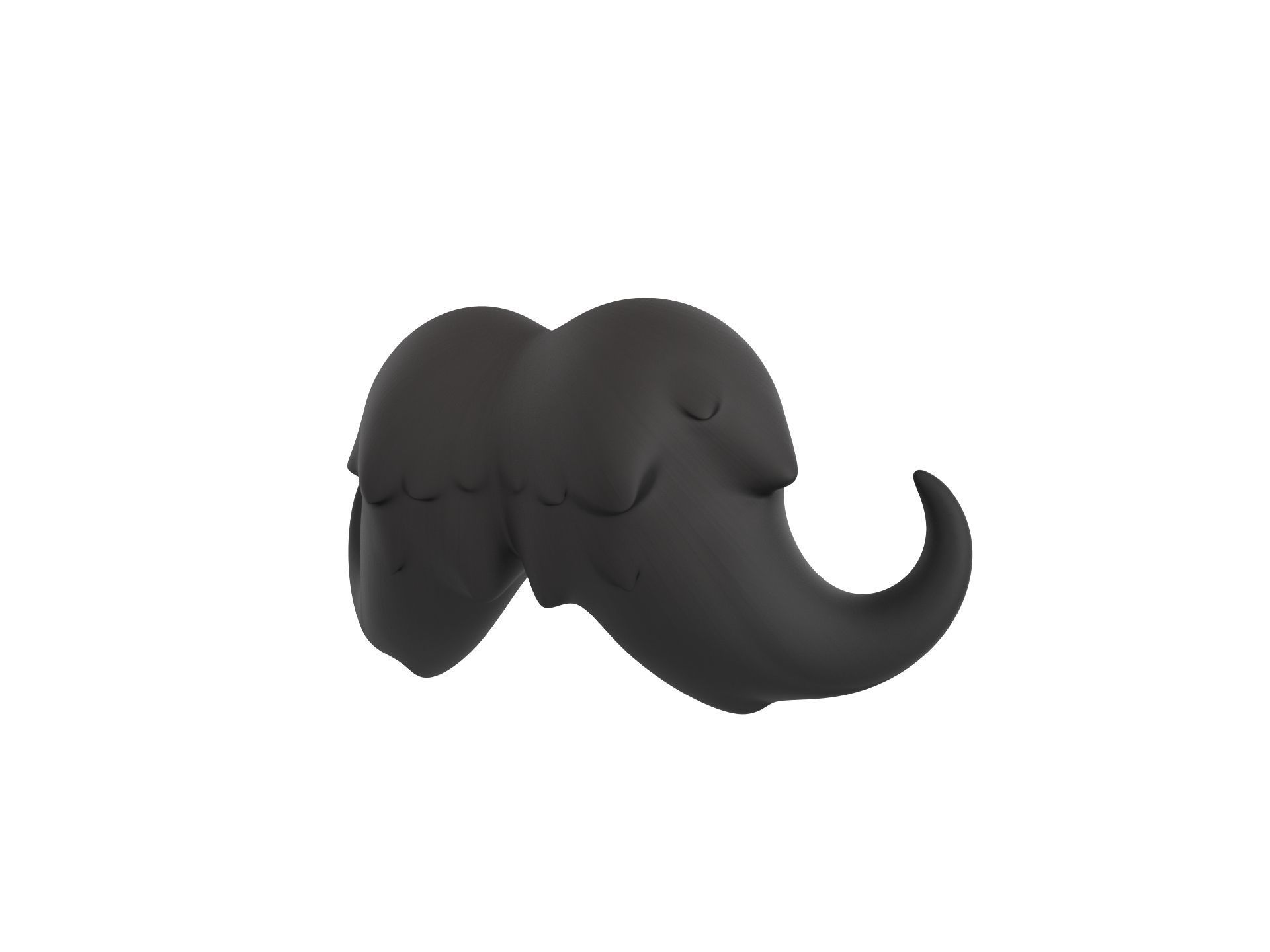 Mustache 02 3D model_1