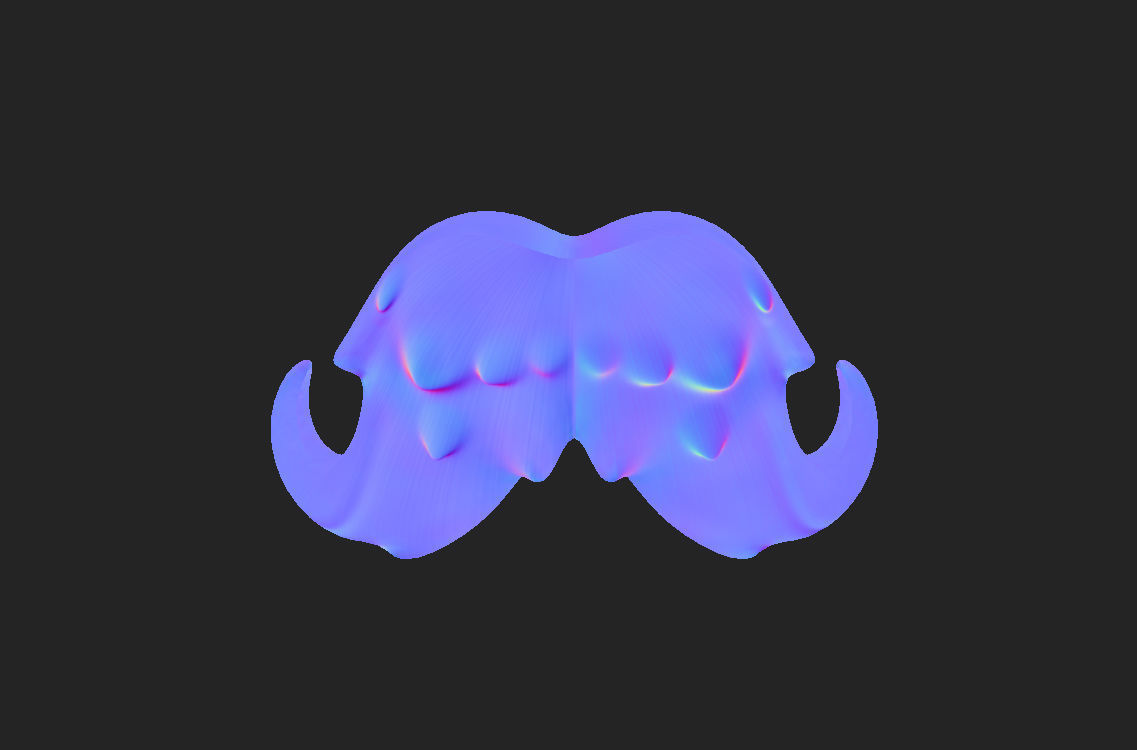 Mustache 02 3D model_9