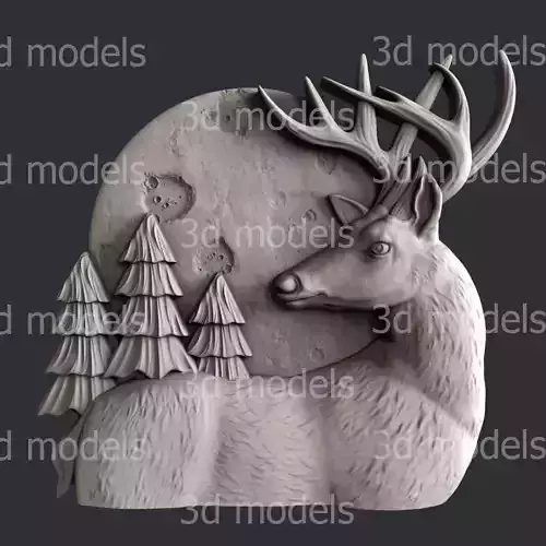 3d STL models for CNC router or 3dprinter deer