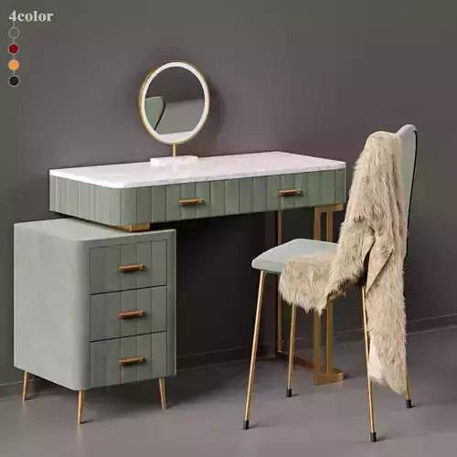 Multi Color Velvet Dressing Table By Saleh
