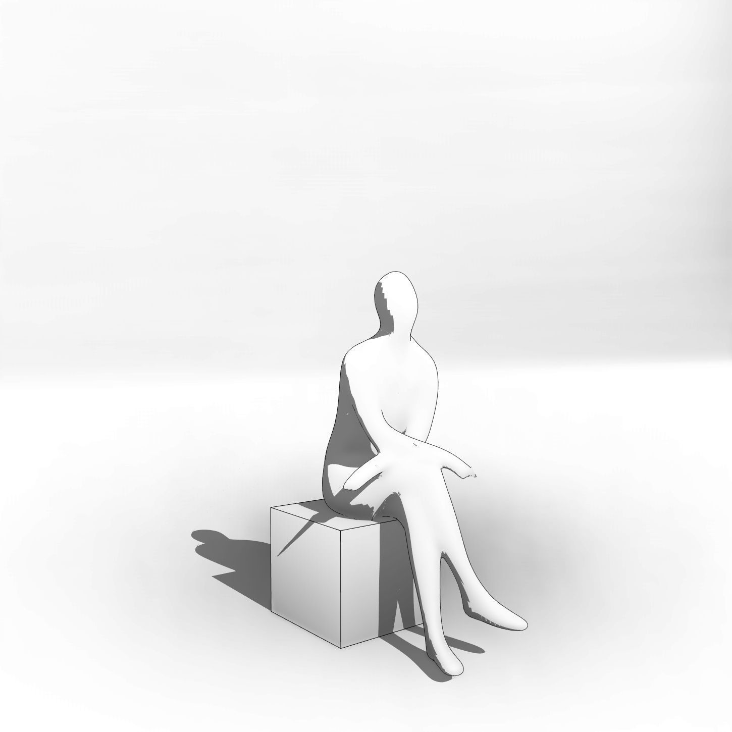 12 Revit human figures people sitting standing walking cycling 3D model_15