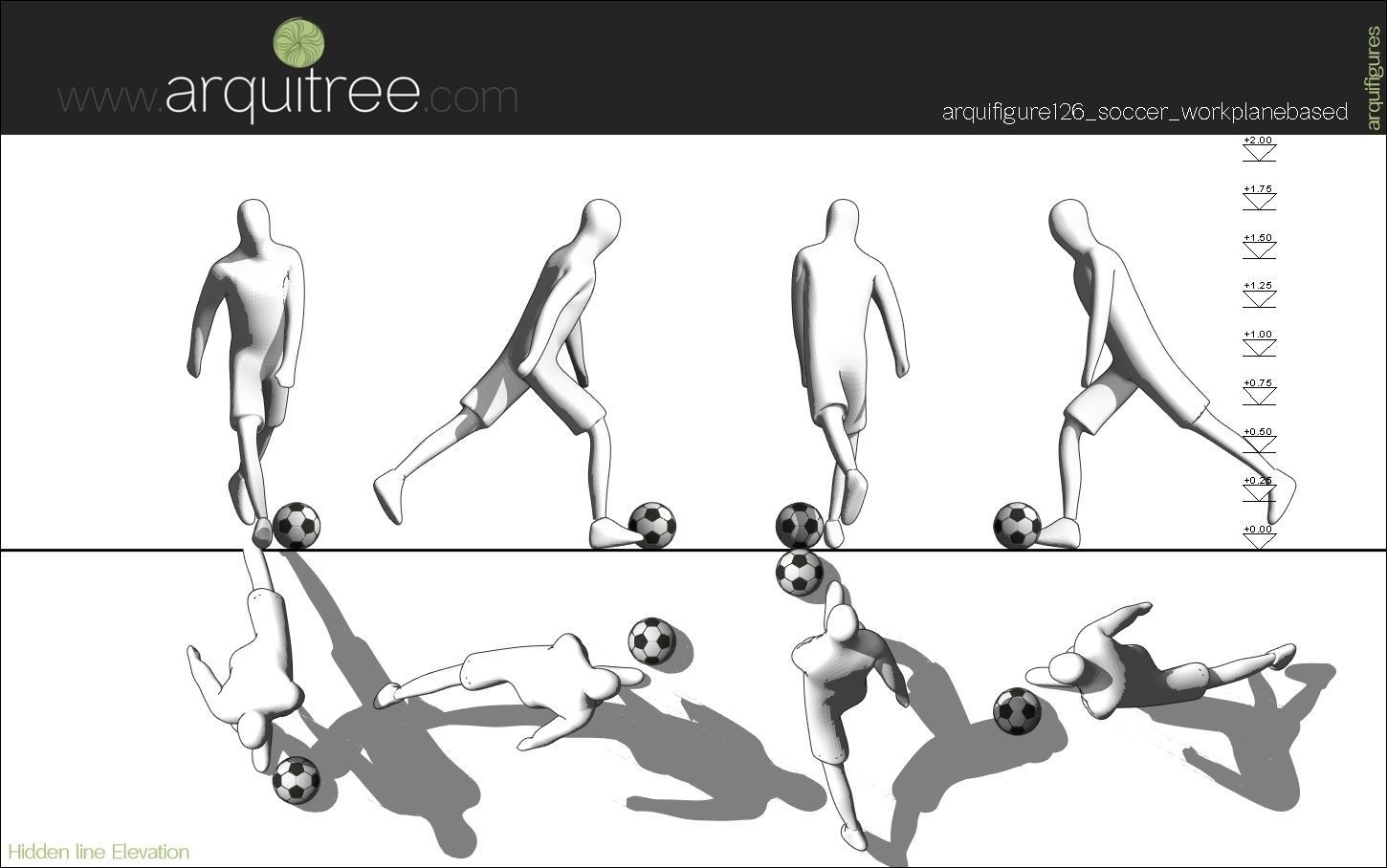 12 Revit human figures people sitting standing walking cycling 3D model_49