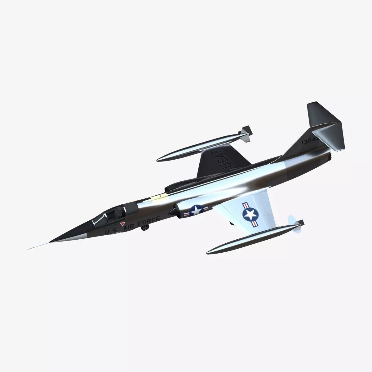 Lockheed F-104G Starfighter Free low-poly 3D model