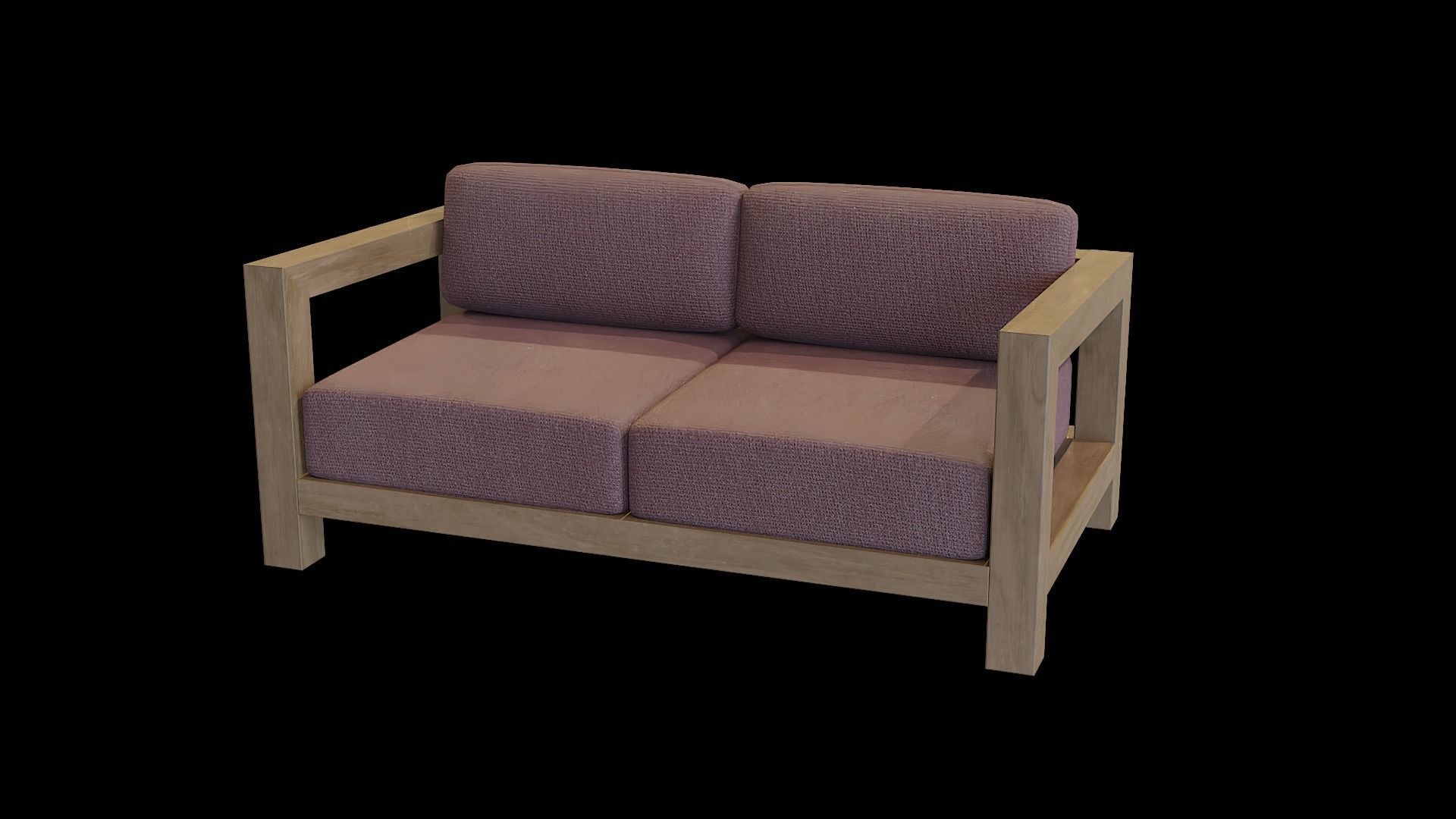 Veroda Angle Sofa 07 Low-poly 3D model_3