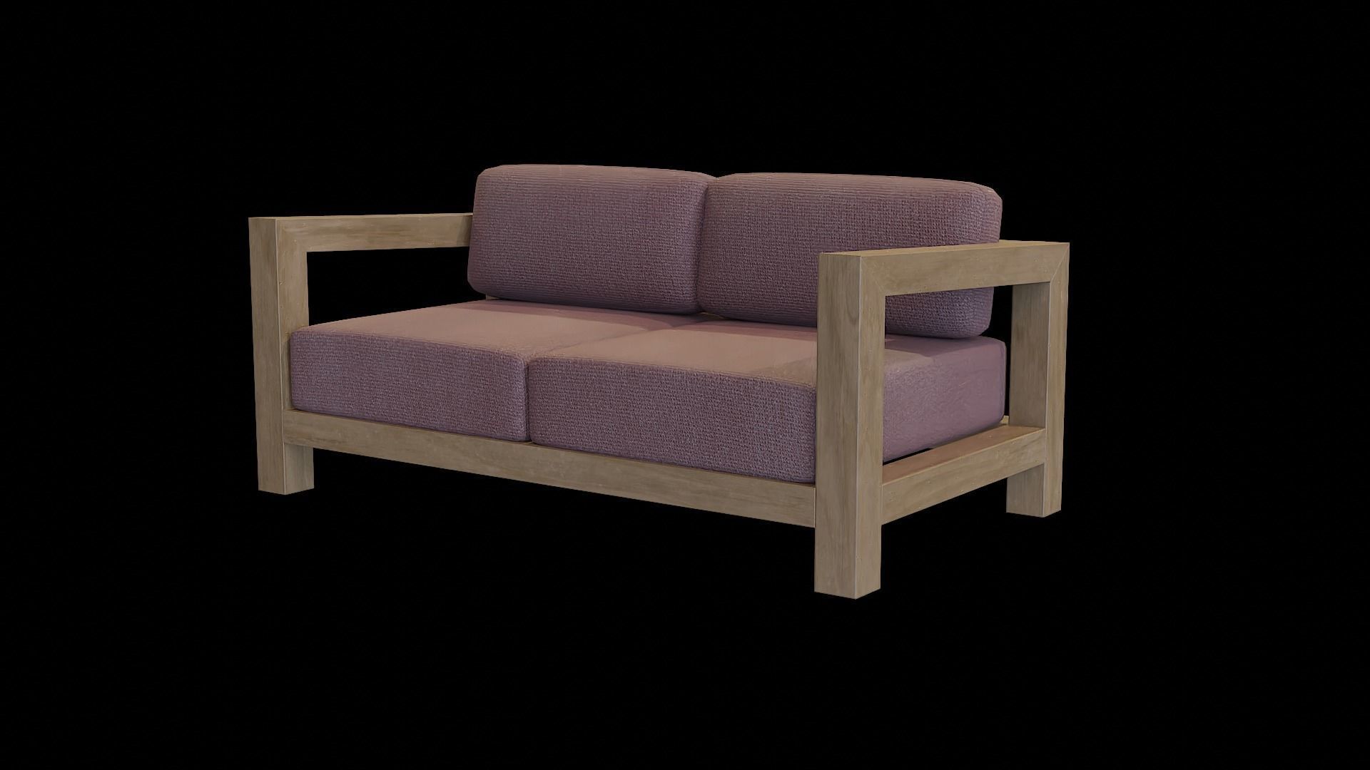 Veroda Angle Sofa 07 Low-poly 3D model_2