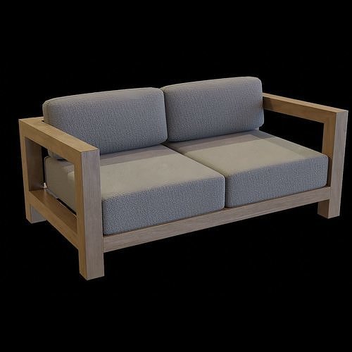 Veroda Angle Sofa 08 Low-poly 3D model