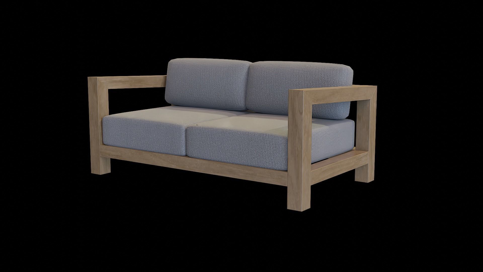 Veroda Angle Sofa 08 Low-poly 3D model_2