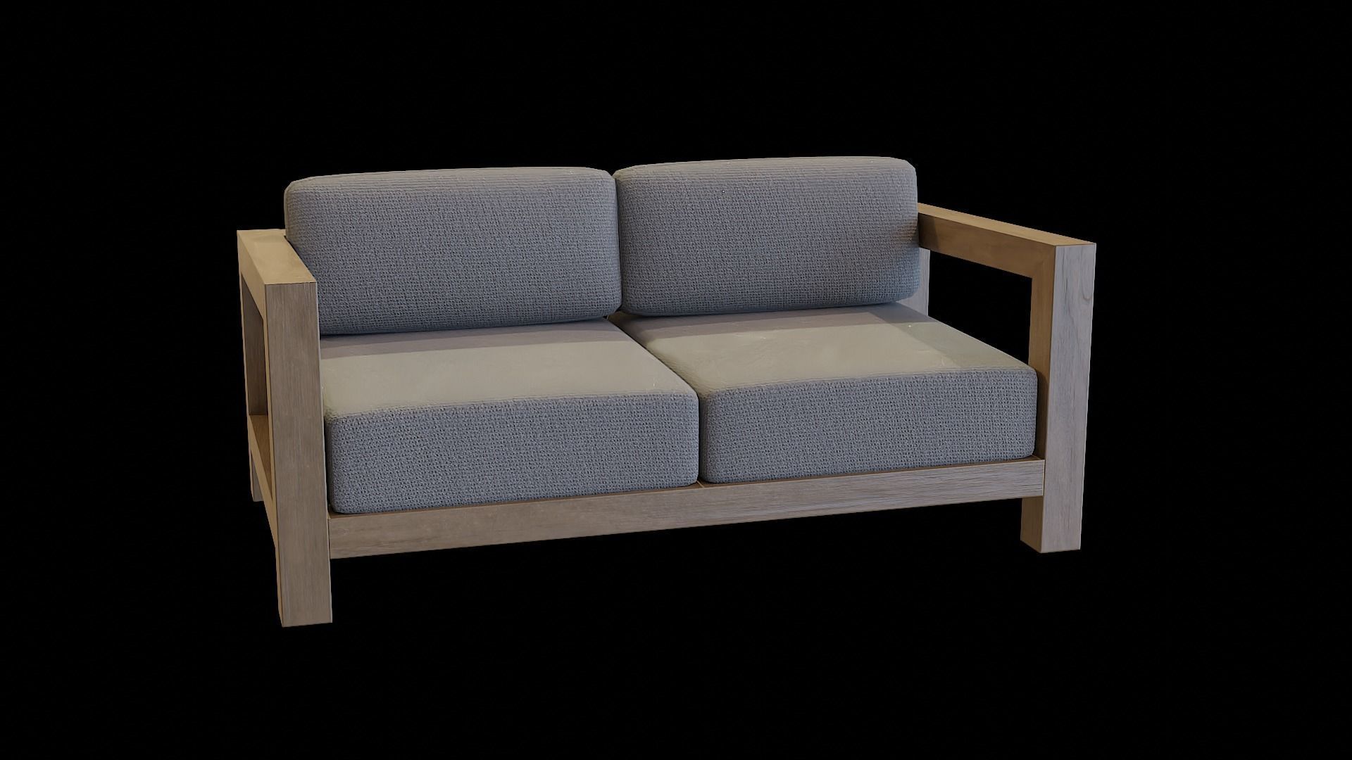 Veroda Angle Sofa 08 Low-poly 3D model_5