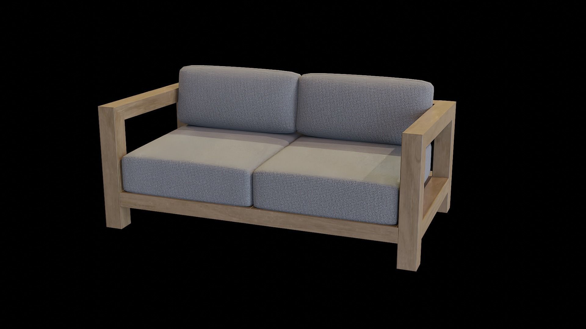 Veroda Angle Sofa 08 Low-poly 3D model_3