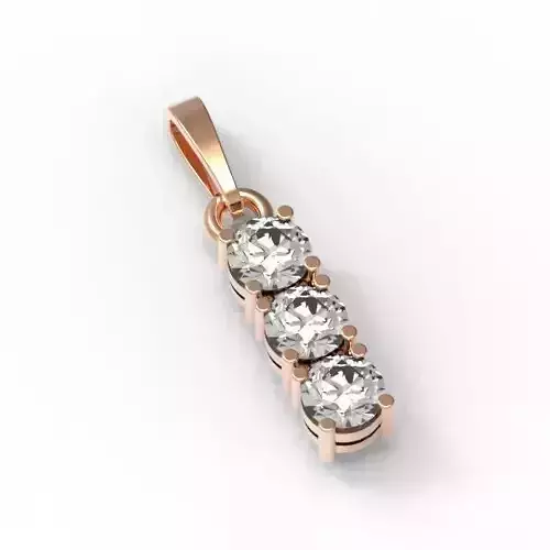 3DM Format Round diamond pendant jewellery files