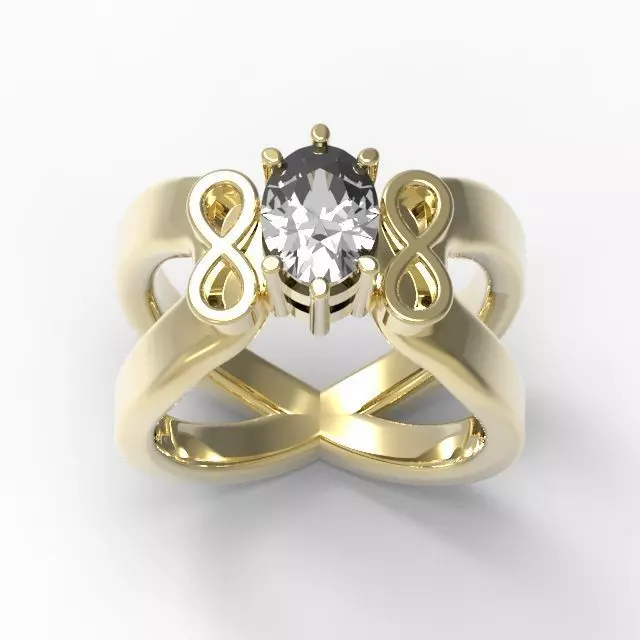 3DM Format Oval shape diamond ring jewellery design course 3D print model