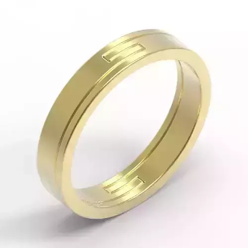 3DM Format Minimalist wedding band ring metal file