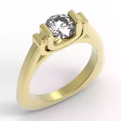 3DM Format Minimalist solitaire ring jewelry 3DM programs