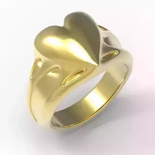 3DM Minimalist male heart ring jewelry files for sale