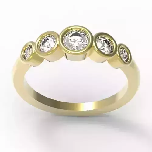 3DM Format Minimalist cluster diamond eternity ring