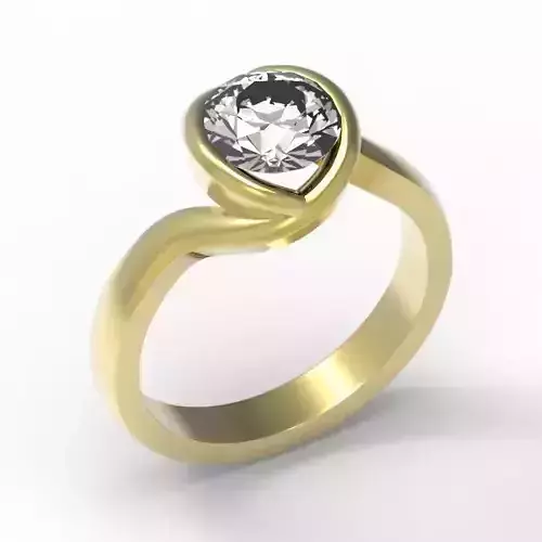 3DM Format Custom solitaire diamond ring metal file