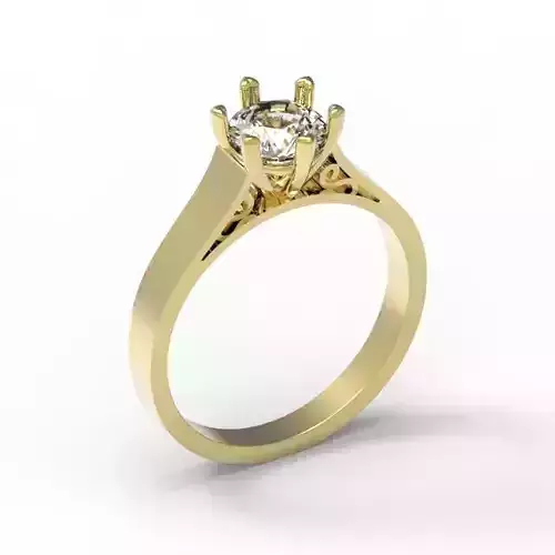 3DM Format  Art deco vintage solitaire ring diamond jewellery