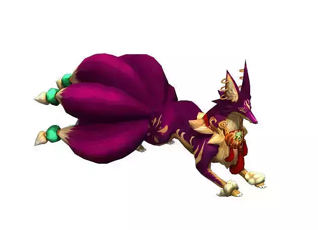 Game animated character - six tails fox