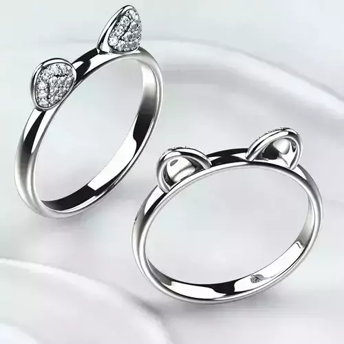 Cats Ears Gold Ring