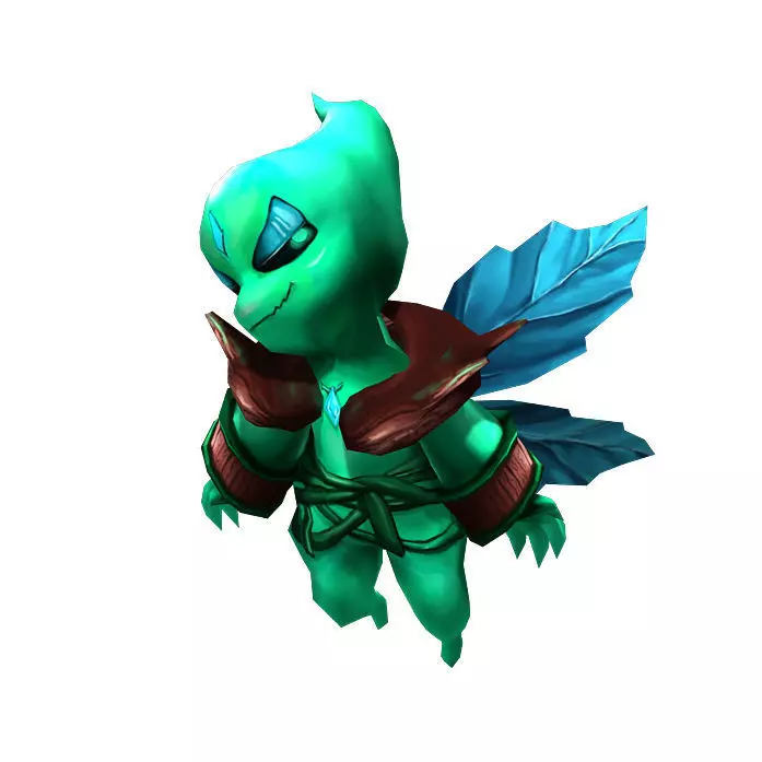 Game animated characters - wood spirit 3D model_0