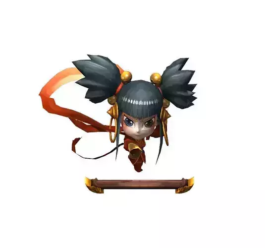 Game animated characters - piano ghosts 3D model