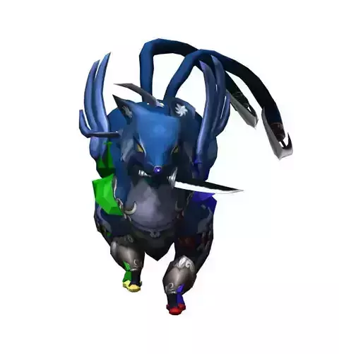 Game animated characters - two-tailed cat