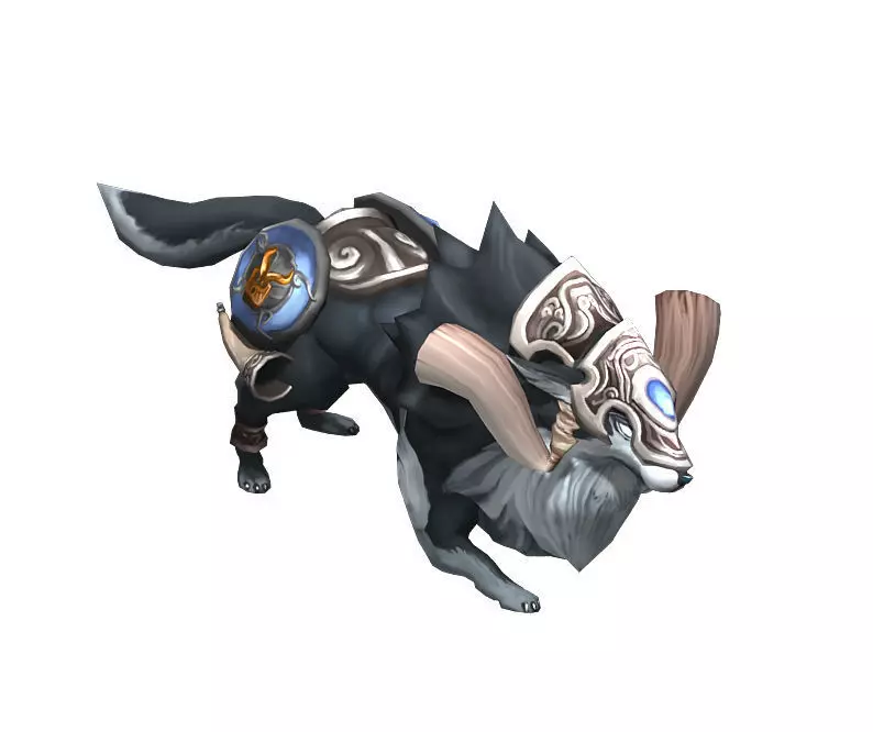 Game animated characters - war wolf cubs 3D model