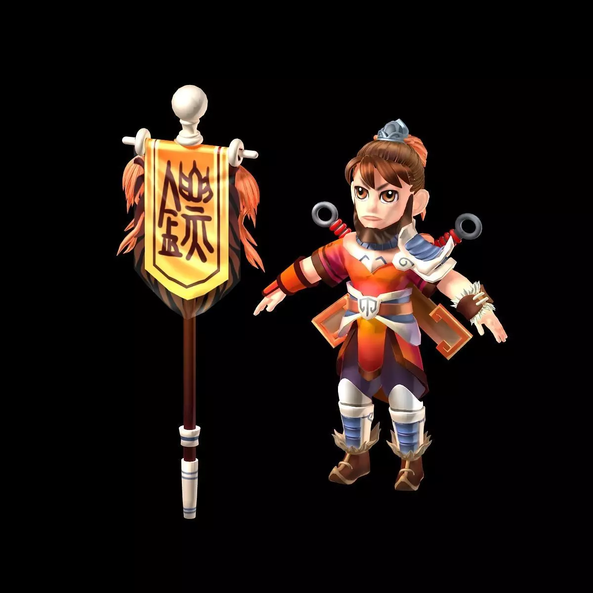 The character of the game - bodyguard 3D model