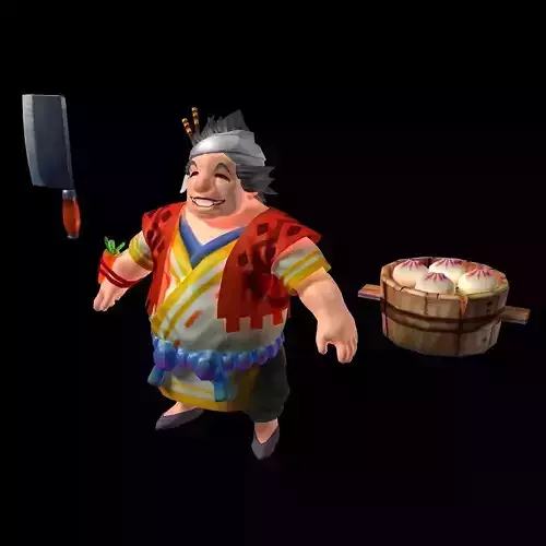The character of the game - the cook 3D model