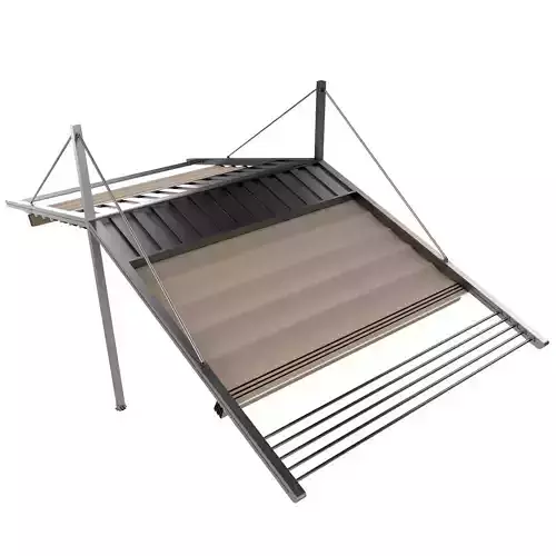 Motorized Pergola 3a stainless steel satin polished