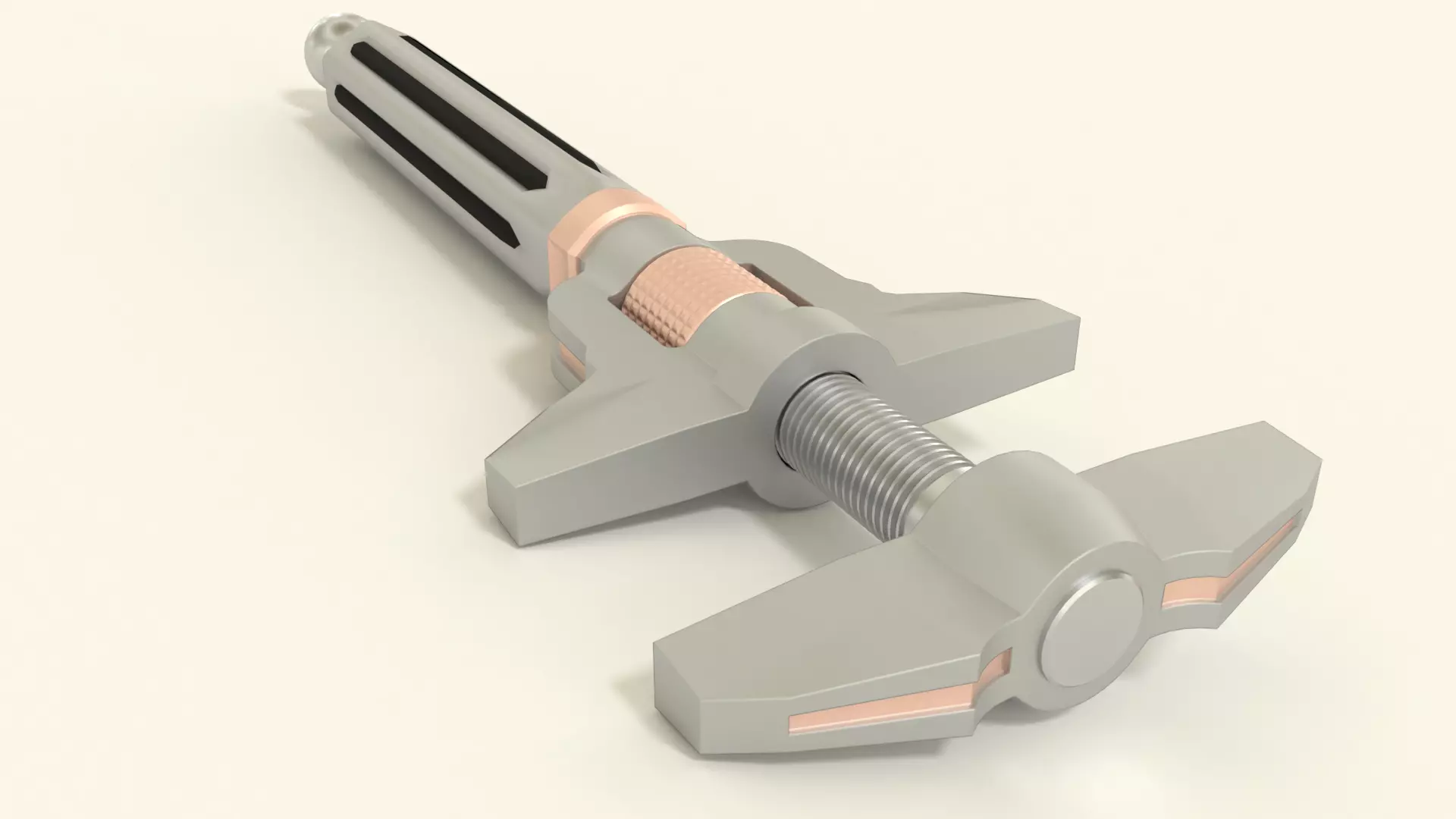 Adjustable wrench 3D model_0