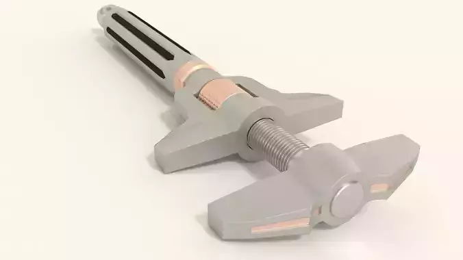 Adjustable wrench 3D model