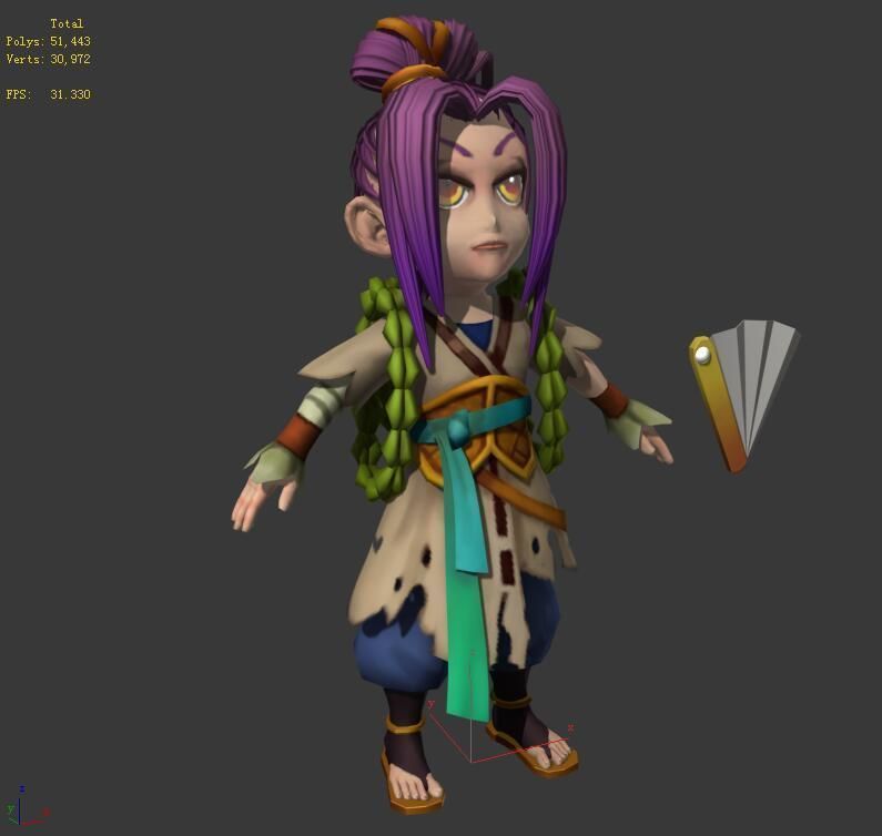 The characters of the game - He Shi me 3D model_4