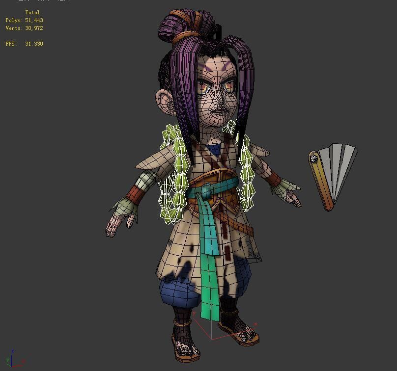 The characters of the game - He Shi me 3D model_5