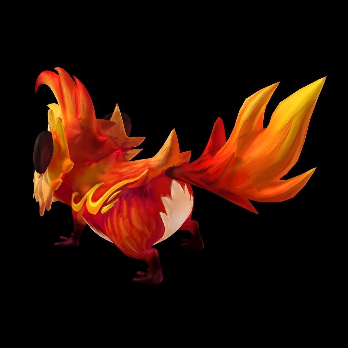 The character of the game - fire beast 3D model_1