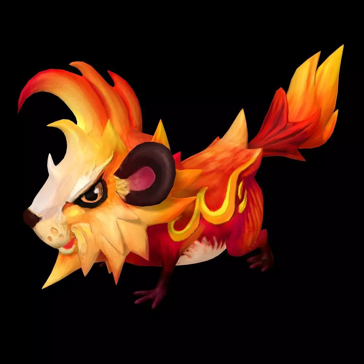 The character of the game - fire beast 3D model_0