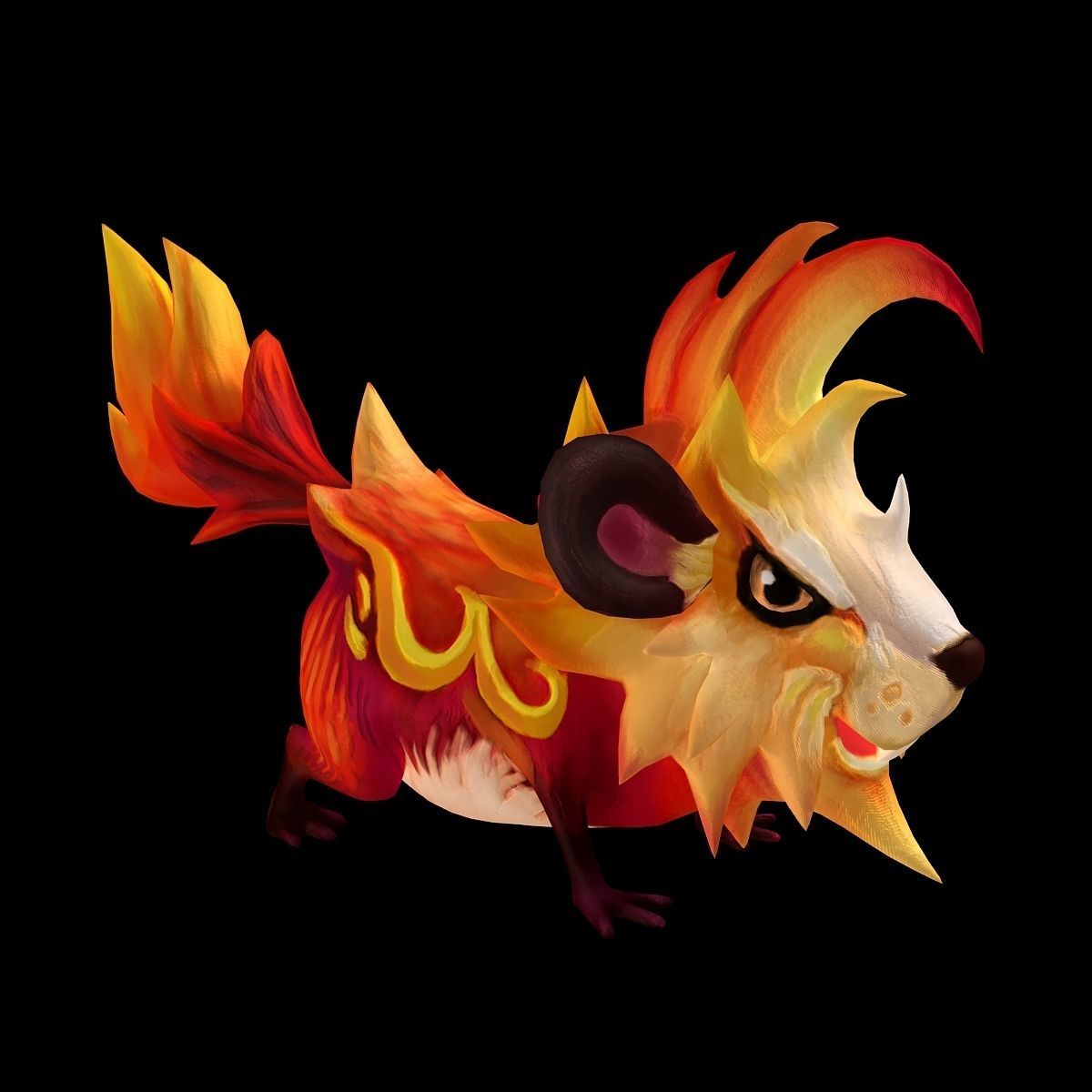 The character of the game - fire beast 3D model_3