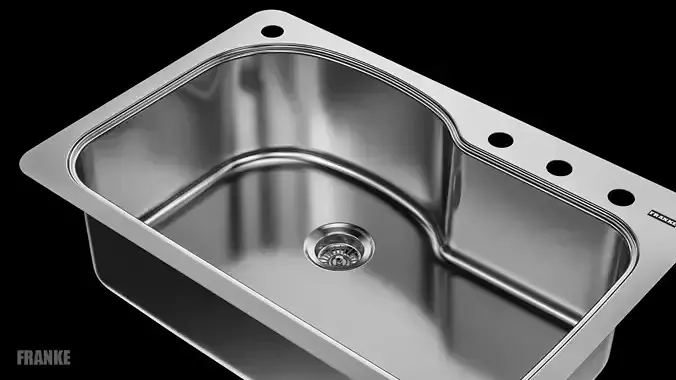 Sink FRANKE  FBSLD904-18BX 3D model Sink FRANKE  FBSLD904-18BX 3D model