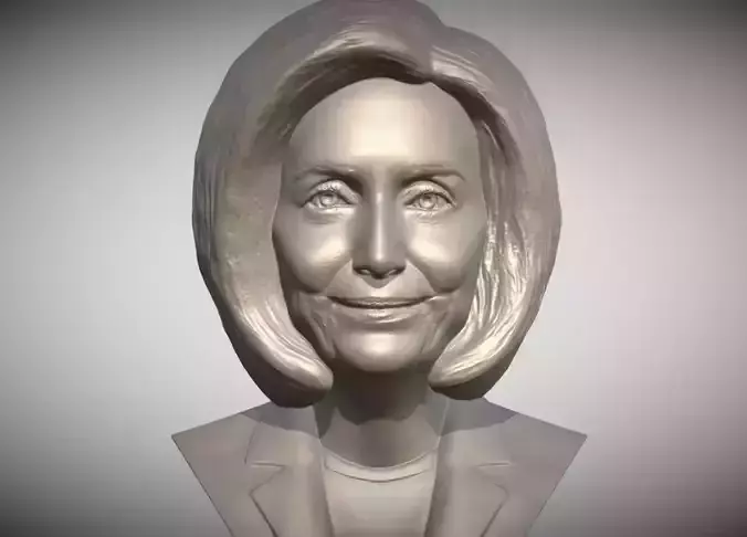 Nancy Pelosi bust 3D printing ready stl obj formats 3D print model