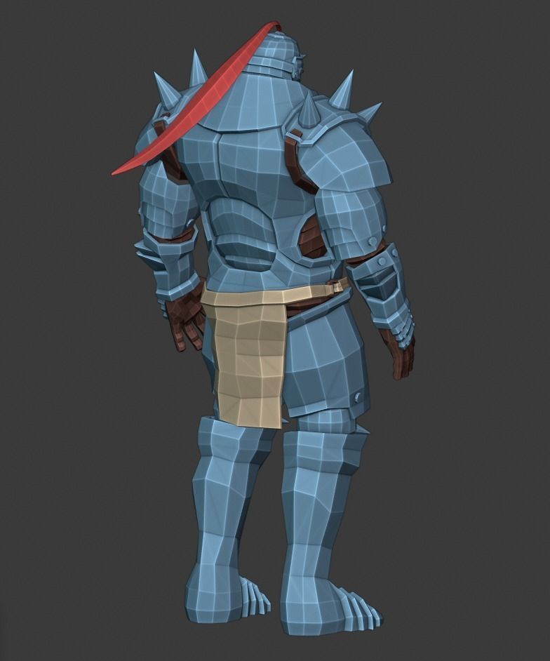 Fullmetal Alchemist Alphonse Elric Magic Armor FanArt Low-poly 3D model_3