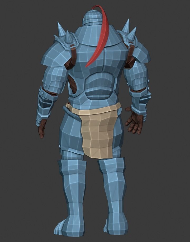 Fullmetal Alchemist Alphonse Elric Magic Armor FanArt Low-poly 3D model_1
