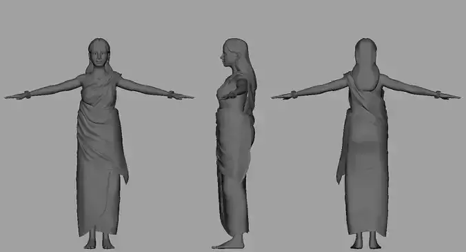 india woman 3d model