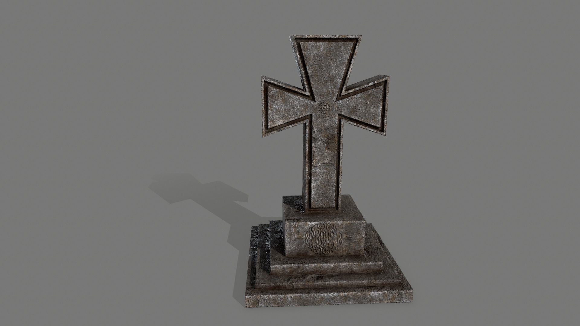 Tombstone set 1 cross Low-poly 3D model_21