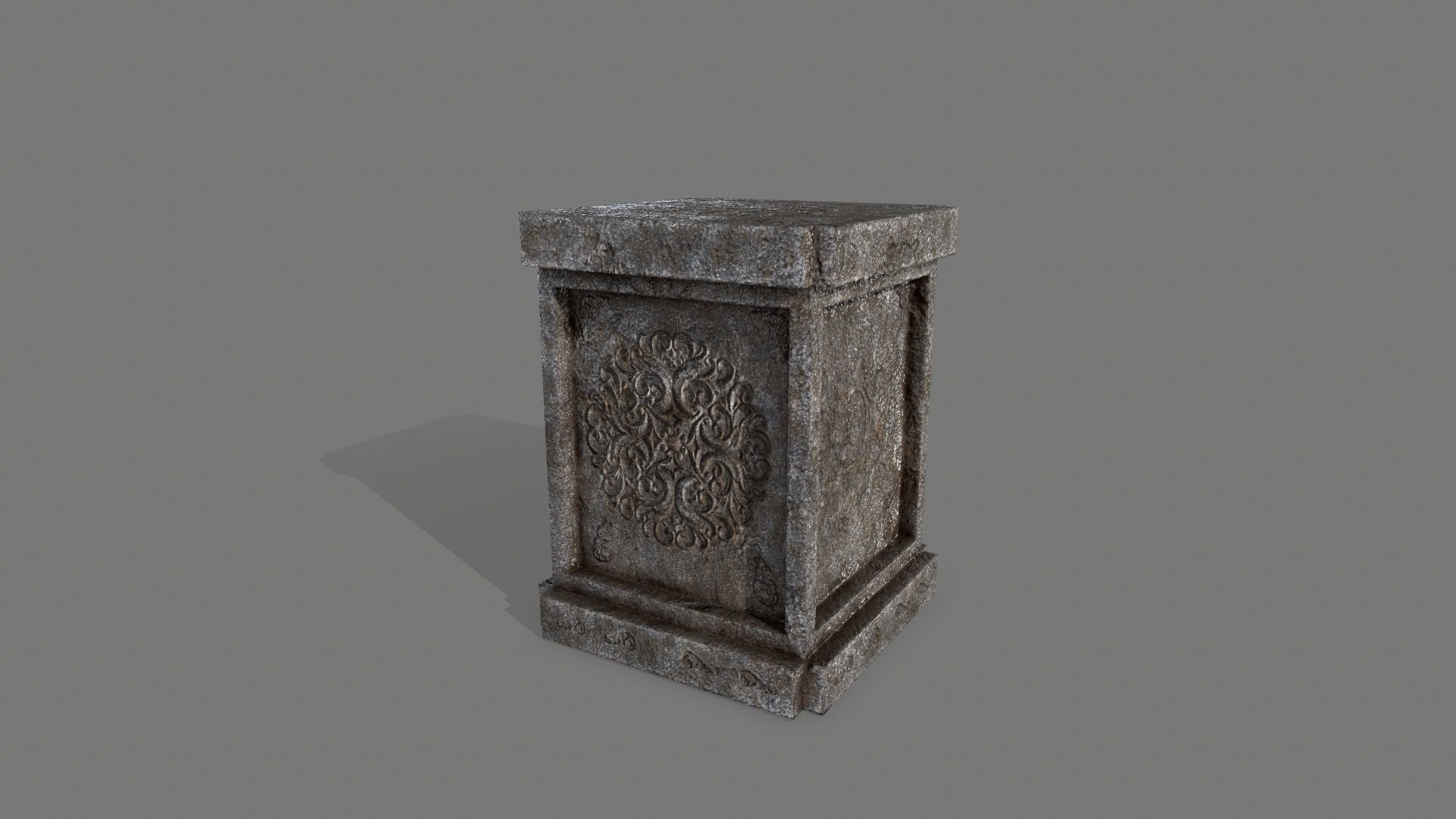 Tombstone set 1 cross Low-poly 3D model_19