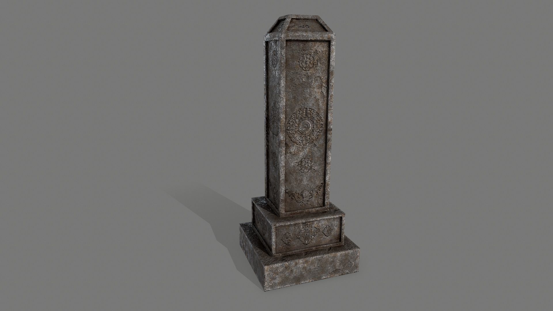 Tombstone set 1 cross Low-poly 3D model_9