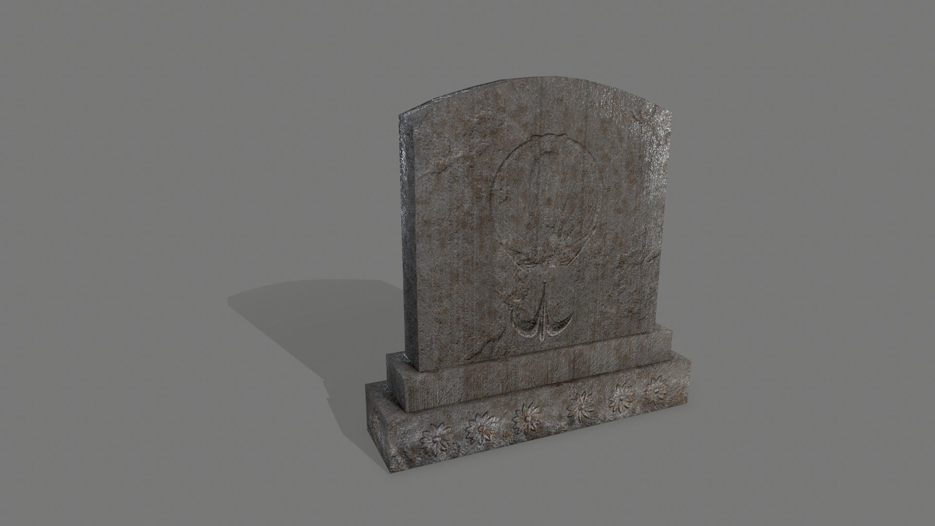 Tombstone set 1 cross Low-poly 3D model_8