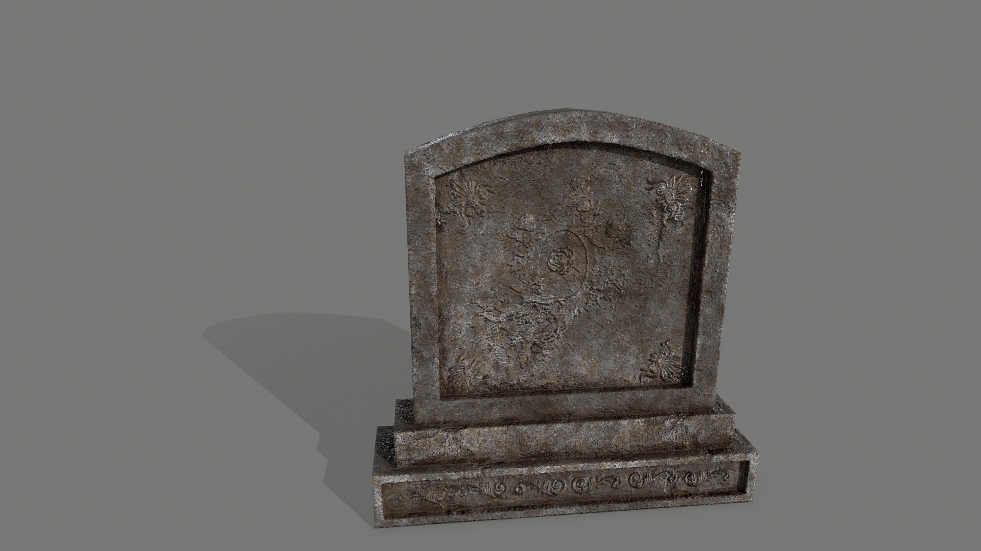 Tombstone set 1 cross Low-poly 3D model_14