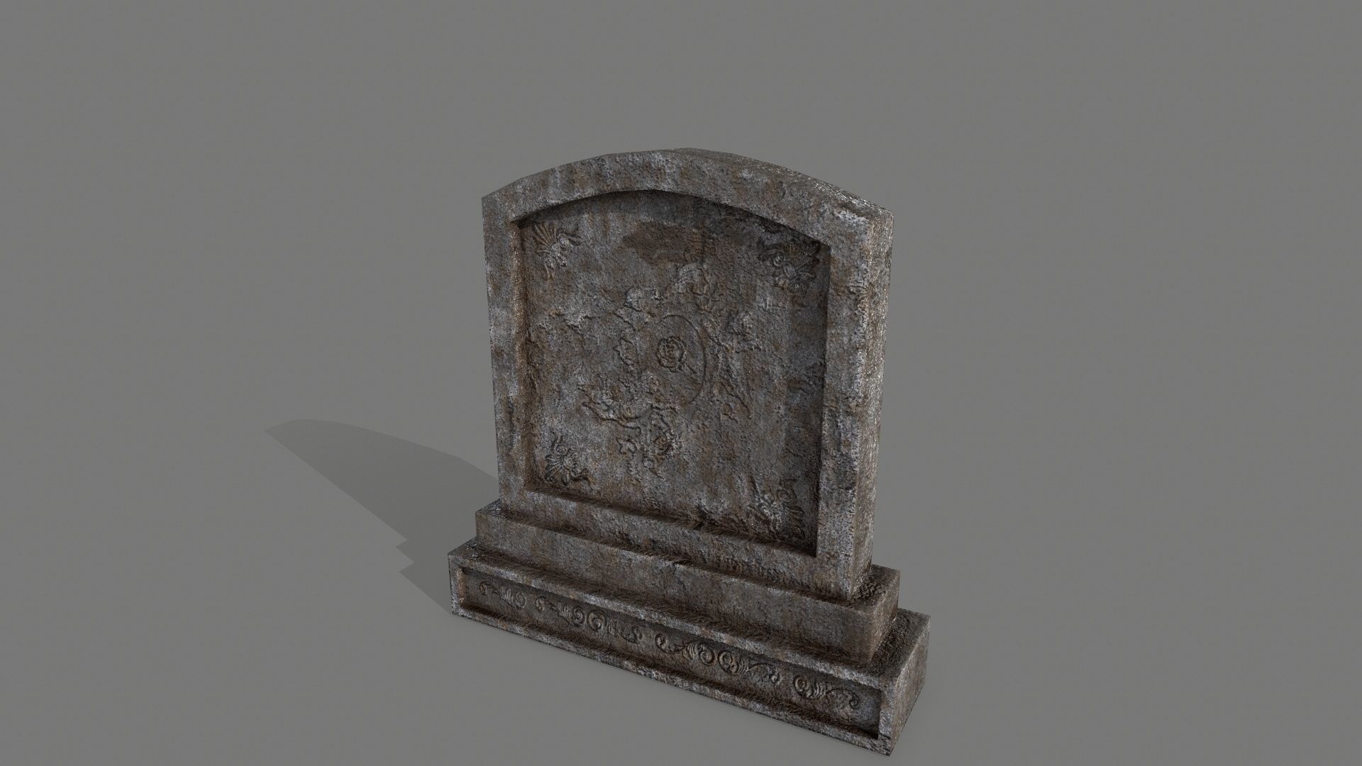 Tombstone set 1 cross Low-poly 3D model_15