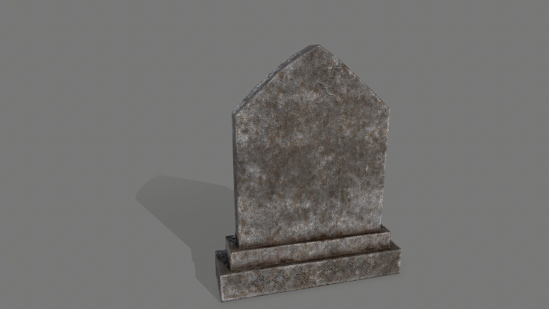 Tombstone set 1 cross Low-poly 3D model_5