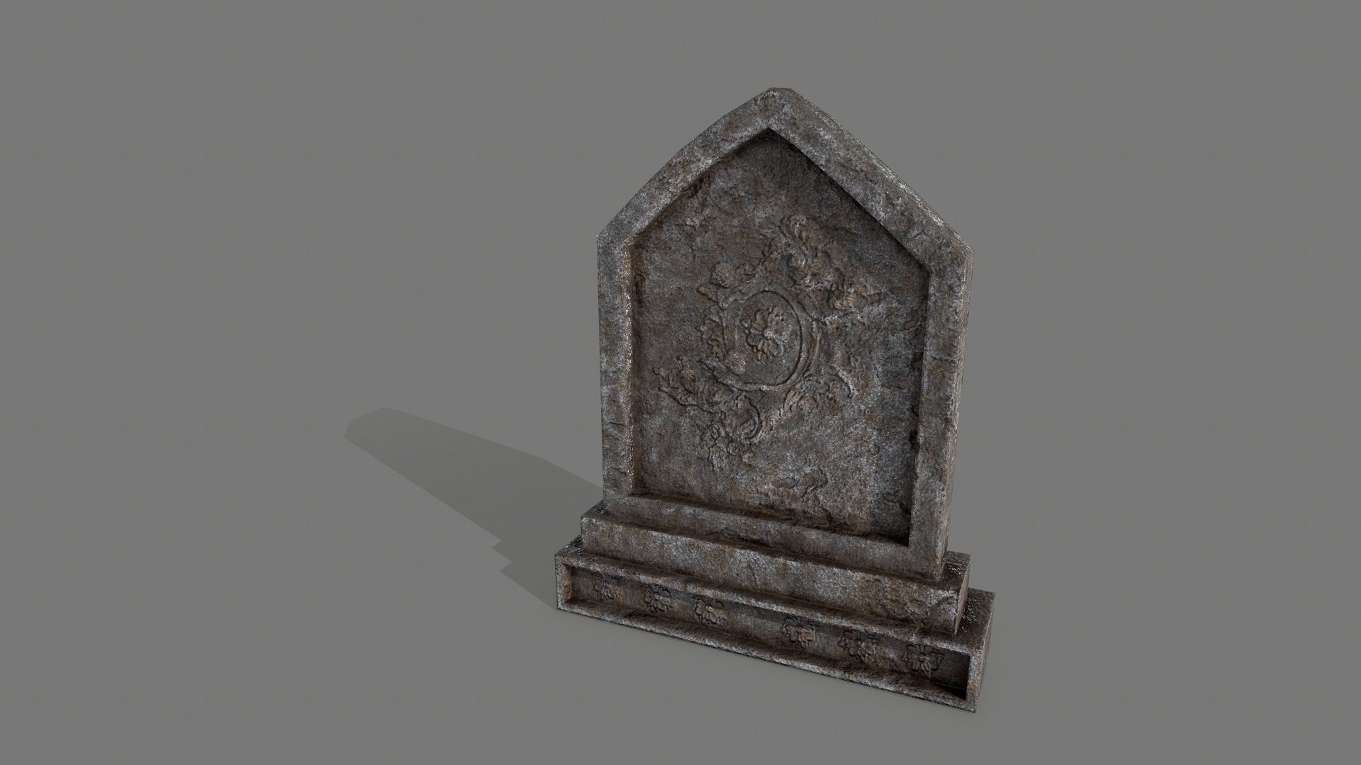 Tombstone set 1 cross Low-poly 3D model_12